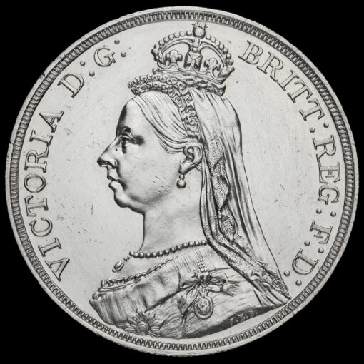 1887 Queen Victoria Jubilee Head Silver Crown Obverse