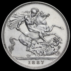 1887 Queen Victoria Jubilee Head Silver Crown Reverse