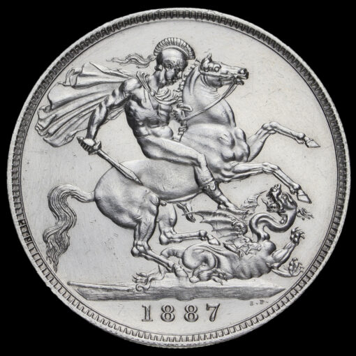 1887 Queen Victoria Jubilee Head Silver Crown Reverse