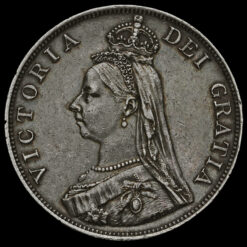 1887 Queen Victoria Jubilee Head Silver Double Florin Obverse