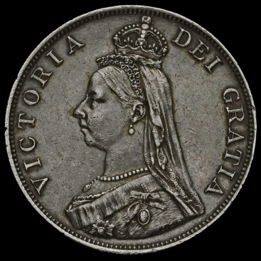 1887 Queen Victoria Jubilee Head Silver Double Florin Obverse
