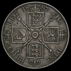 1887 Queen Victoria Jubilee Head Silver Double Florin Reverse