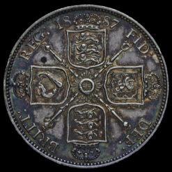 1887 Queen Victoria Jubilee Head Silver Florin Reverse