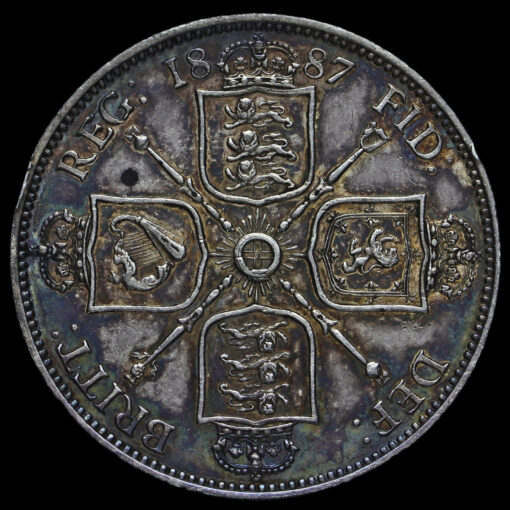 1887 Queen Victoria Jubilee Head Silver Florin Reverse