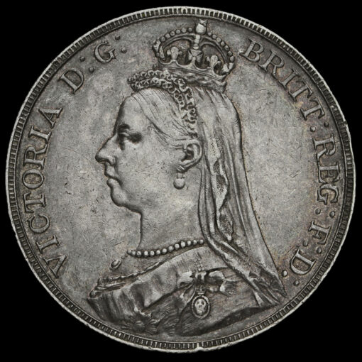 1887 Queen Victoria Jubilee Head Silver Crown Obverse