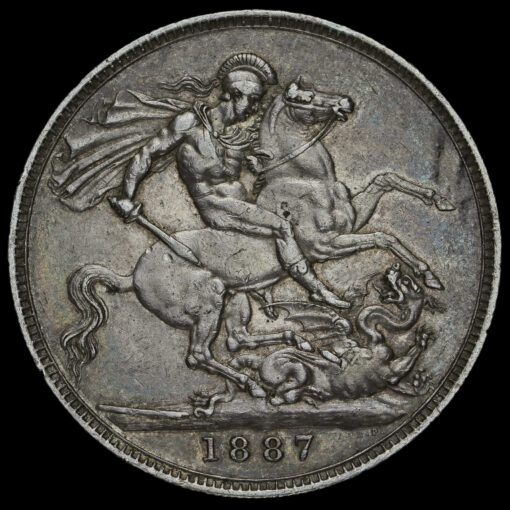 1887 Queen Victoria Jubilee Head Silver Crown Reverse