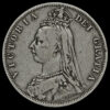 1887 Queen Victoria Jubilee Head Silver Half Crown Obverse
