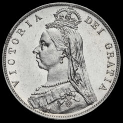 1887 Queen Victoria Jubilee Head Silver Half Crown Obverse