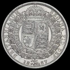 1887 Queen Victoria Jubilee Head Silver Half Crown Reverse