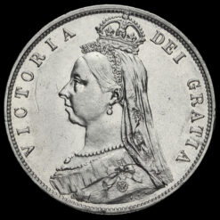 1887 Queen Victoria Jubilee Head Silver Half Crown Obverse