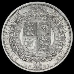 1887 Queen Victoria Jubilee Head Silver Half Crown Reverse