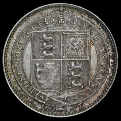 1887 Queen Victoria Jubilee Head Silver Shilling Reverse