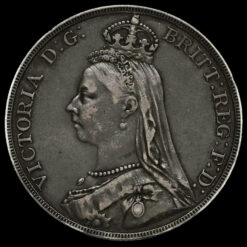 1889 Queen Victoria Jubilee Head Silver Crown Obverse