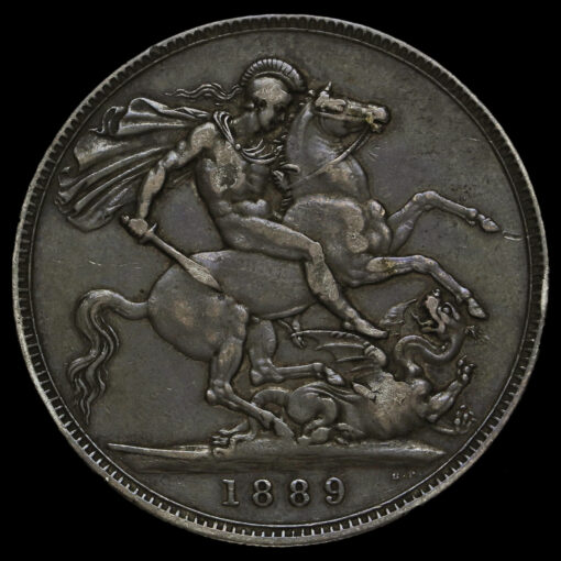 1889 Queen Victoria Jubilee Head Silver Crown Reverse