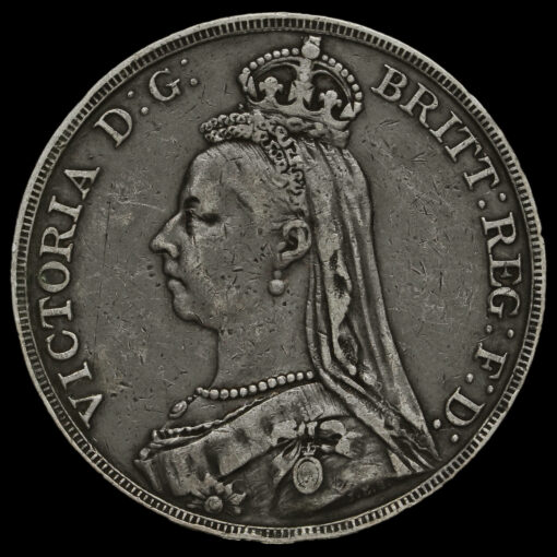 1889 Queen Victoria Jubilee Head Silver Crown Obverse