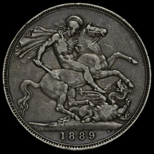 1889 Queen Victoria Jubilee Head Silver Crown Reverse