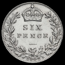 1902 Edward VII Silver Sixpence Reverse