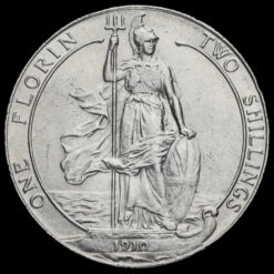 1910 Edward VII Silver Florin Reverse