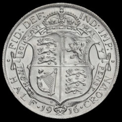 1916 George V Silver Half Crown Reverse