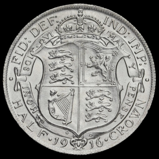 1916 George V Silver Half Crown Reverse