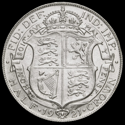 1921 George V Silver Half Crown Reverse