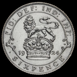 1924 George V Silver Sixpence Reverse