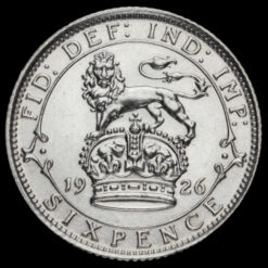 1926 George V Silver Sixpence Reverse