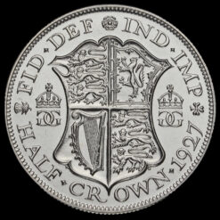 1927 George V Silver Proof Half Crown Reverse
