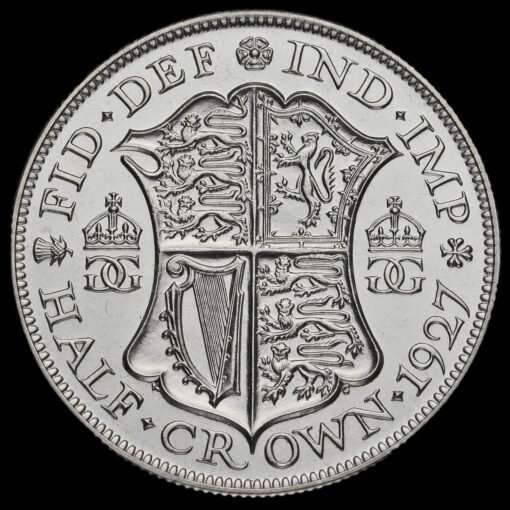 1927 George V Silver Proof Half Crown Reverse