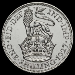 1927 George V Proof Silver Shilling Reverse
