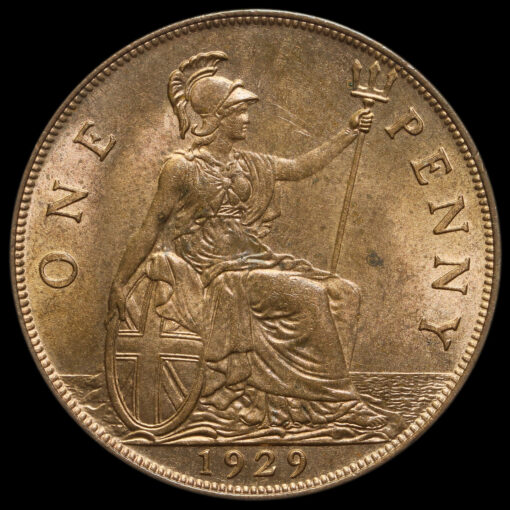1929 George V Penny Reverse