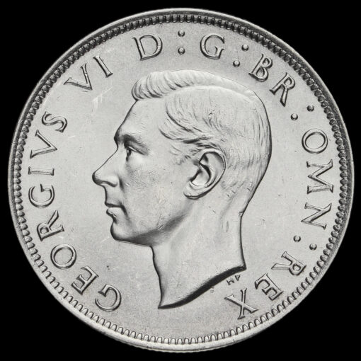 1944 George VI Silver Half Crown Obverse