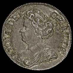 1711 Queen Anne Early Milled Silver Shilling Obverse