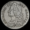 1743 George II Early Milled Silver Half Crown Obverse