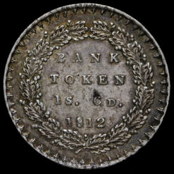1812 George III Silver Eighteenpence Bank Token Reverse