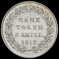 1813 George III Silver Three Shillings Bank Token Reverse