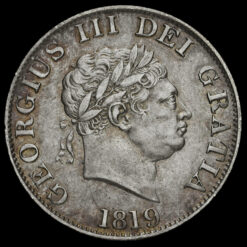 1819 George III Milled Silver Half Crown Obverse