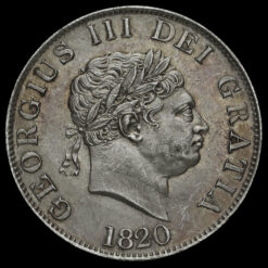 1820 George III Milled Silver Half Crown Obverse