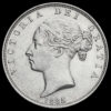 1885 Queen Victoria Young Head Silver Half Crown Obverse