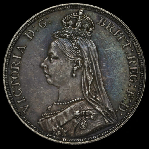 1887 Queen Victoria Jubilee Head Silver Crown Obverse
