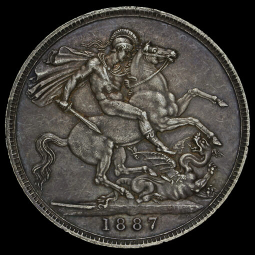 1887 Queen Victoria Jubilee Head Silver Crown Reverse
