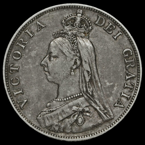1887 Queen Victoria Jubilee Head Silver Double Florin Obverse