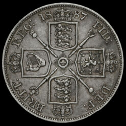 1887 Queen Victoria Jubilee Head Silver Double Florin Reverse