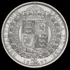 1887 Queen Victoria Jubilee Head Silver Half Crown Reverse