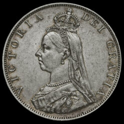 1887 Queen Victoria Jubilee Head Silver Double Florin Obverse