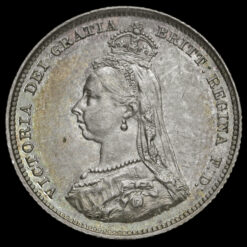 1887 Queen Victoria Jubilee Head Silver Shilling Obverse