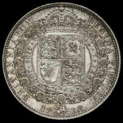 1888 Queen Victoria Jubilee Head Silver Half Crown Reverse