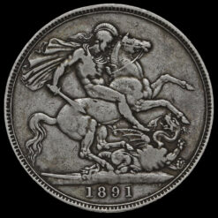 1891 Queen Victoria Jubilee Head Silver Crown Reverse