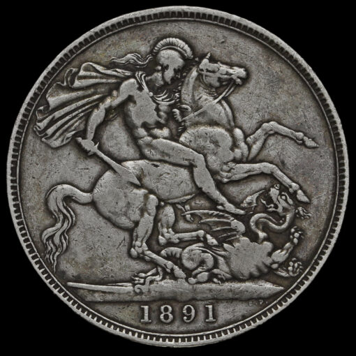 1891 Queen Victoria Jubilee Head Silver Crown Reverse