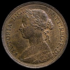 1891 Queen Victoria Bun Head Halfpenny